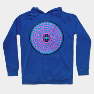 Handmade blue and pink mandala art Hoodie